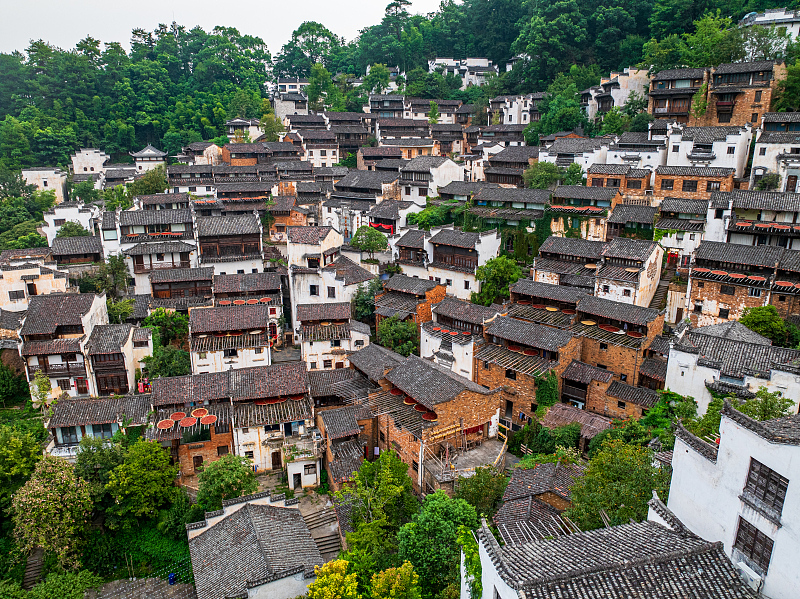 A glimpse of the ancient building complex in Huangling Village, Wuyuan County, Jiangxi Province, August 18, 2024. /CFP