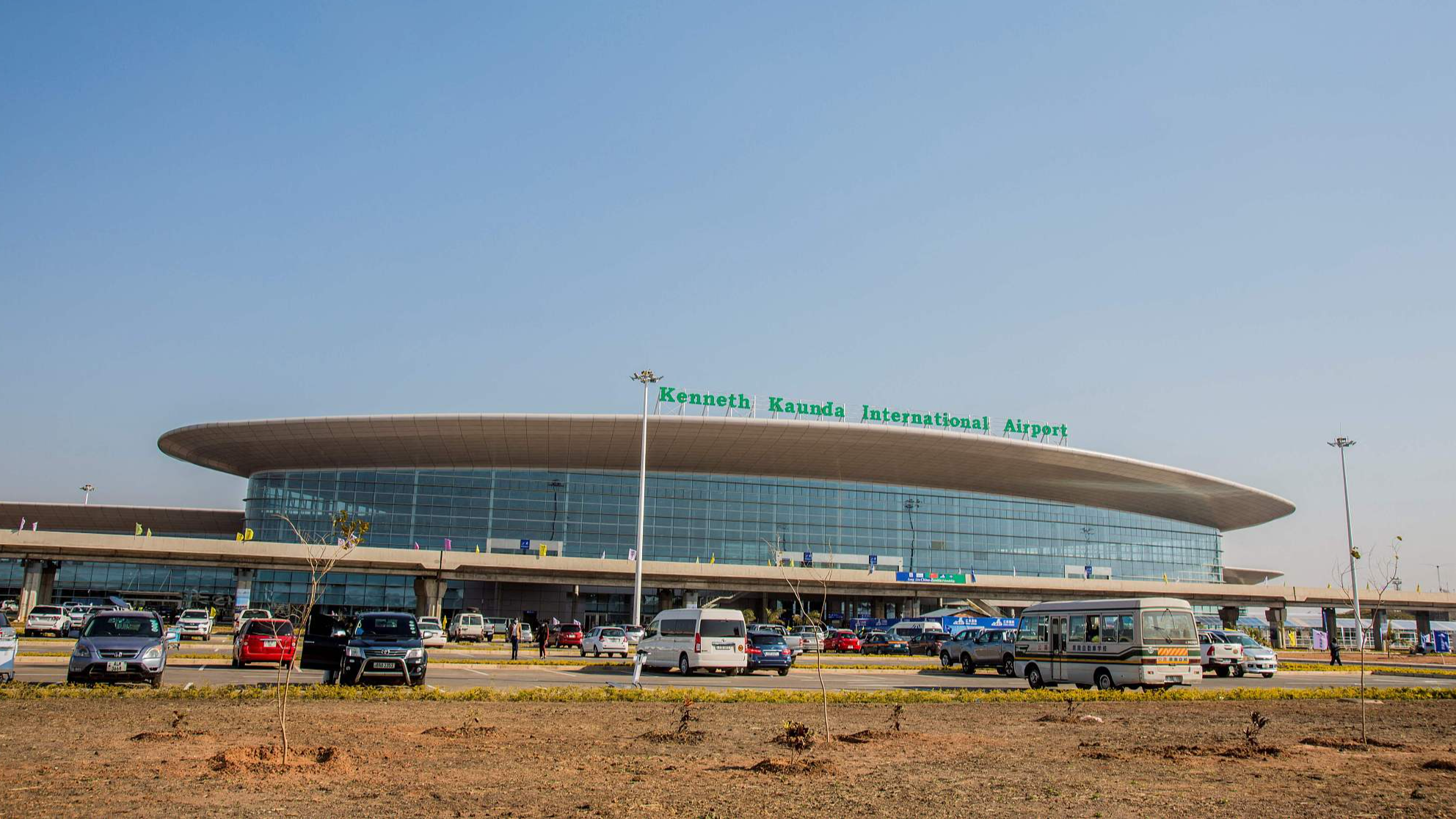 Bangunan terminal yang dibangun oleh perusahaan Tiongkok di Bandara Internasional Kenneth Kaunda di Lusaka, Zambia, 9 Agustus 2021. /CFP