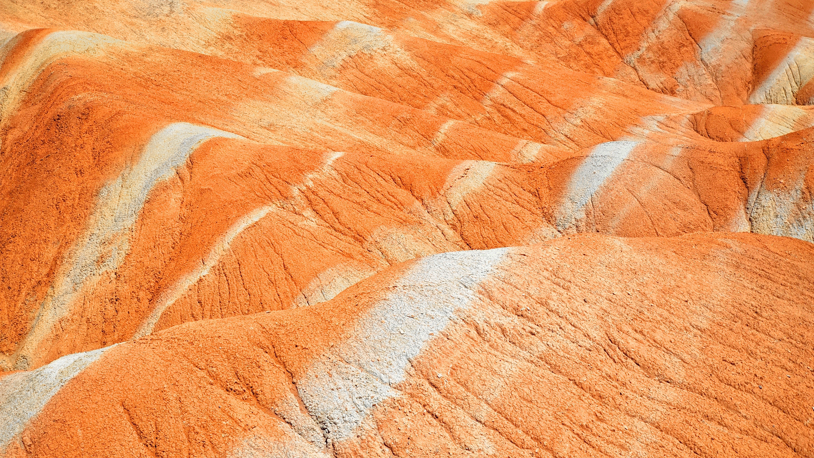 A closer view of the striped rock formations at the Colorful Danxia Scenic Area of the Danxia National Geological Park in Zhangye, Gansu Province on August 18, 2024 /CFP