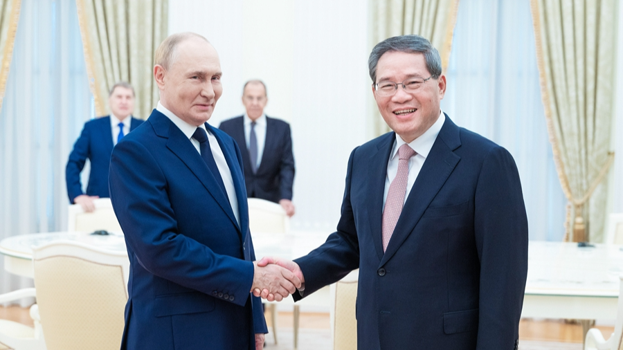 Russian President Vladimir Putin meets with Chinese Premier Li Qiang at the Kremlin, Moscow, Russia, August 21, 2024. /Xinhua