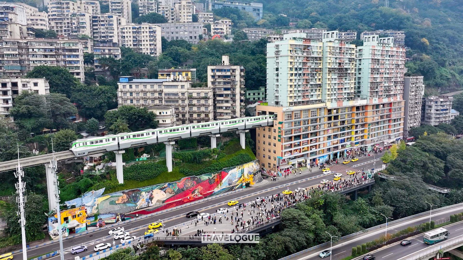 Train 'disappears' into a residential building