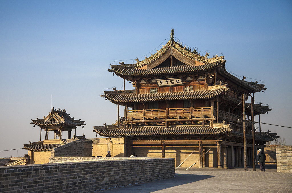 A file photo shows a view of Yuhuang Pavilion in Yuxian County, north China's Hebei Province. /CFP