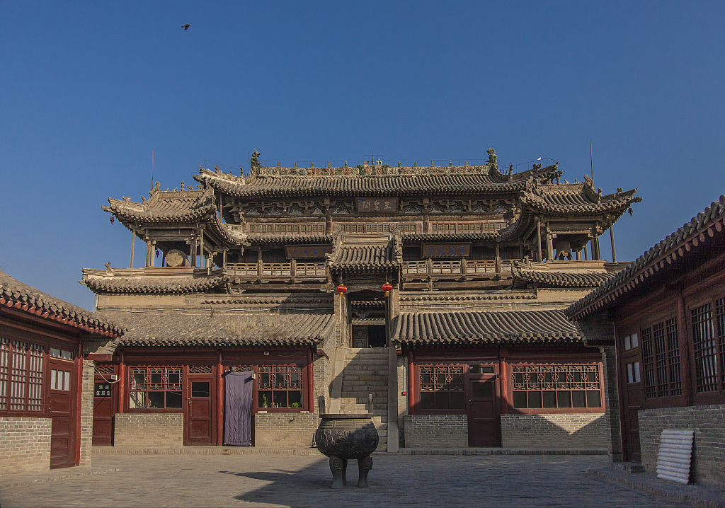 A file photo shows a view of Yuhuang Pavilion in Yuxian County, north China's Hebei Province. /CFP