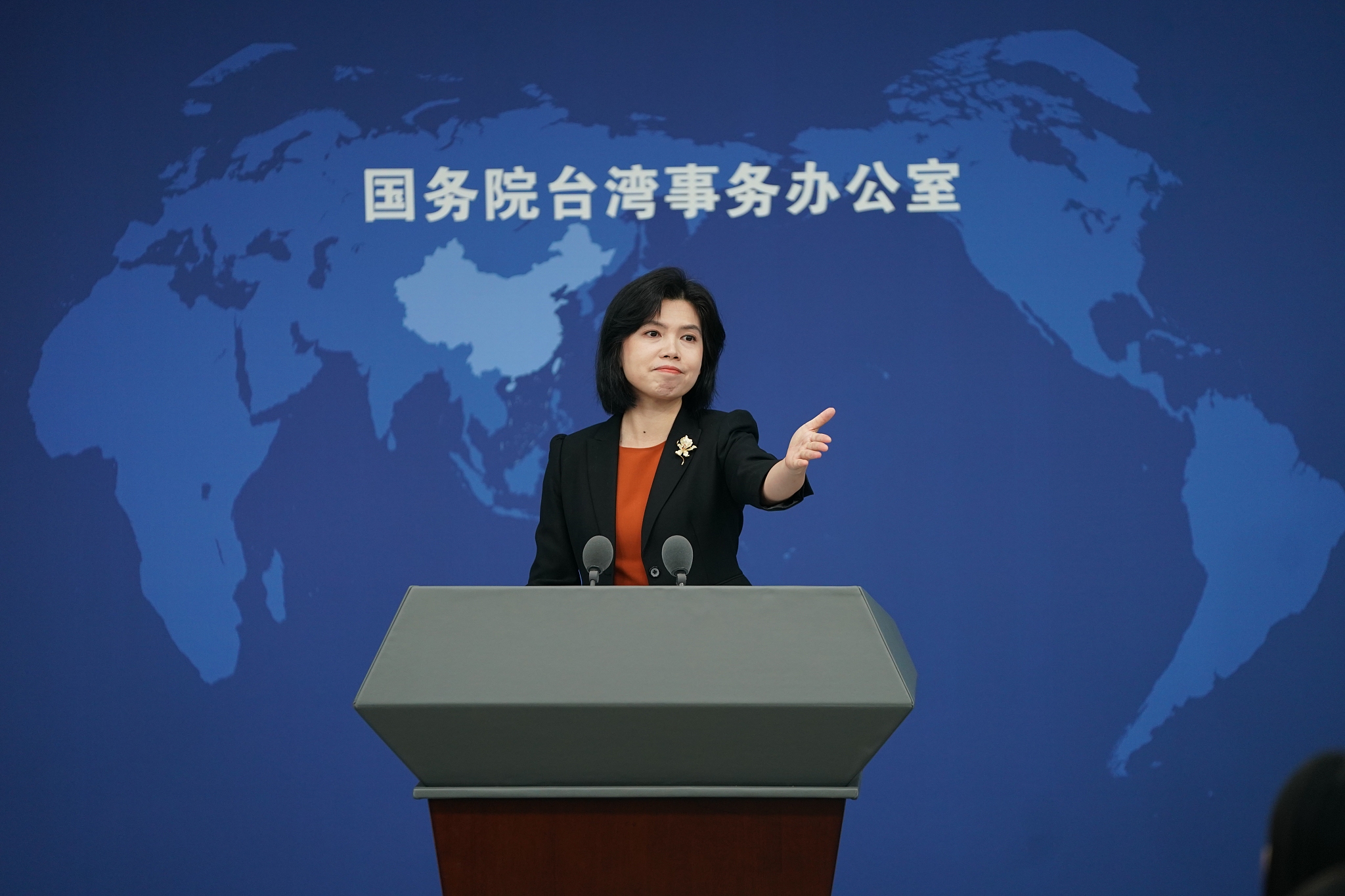 Zhu Fenglian, spokesperson for the Taiwan Affairs Office of the State Council, at a press conference, July 24, 2024, Beijng. /CFP