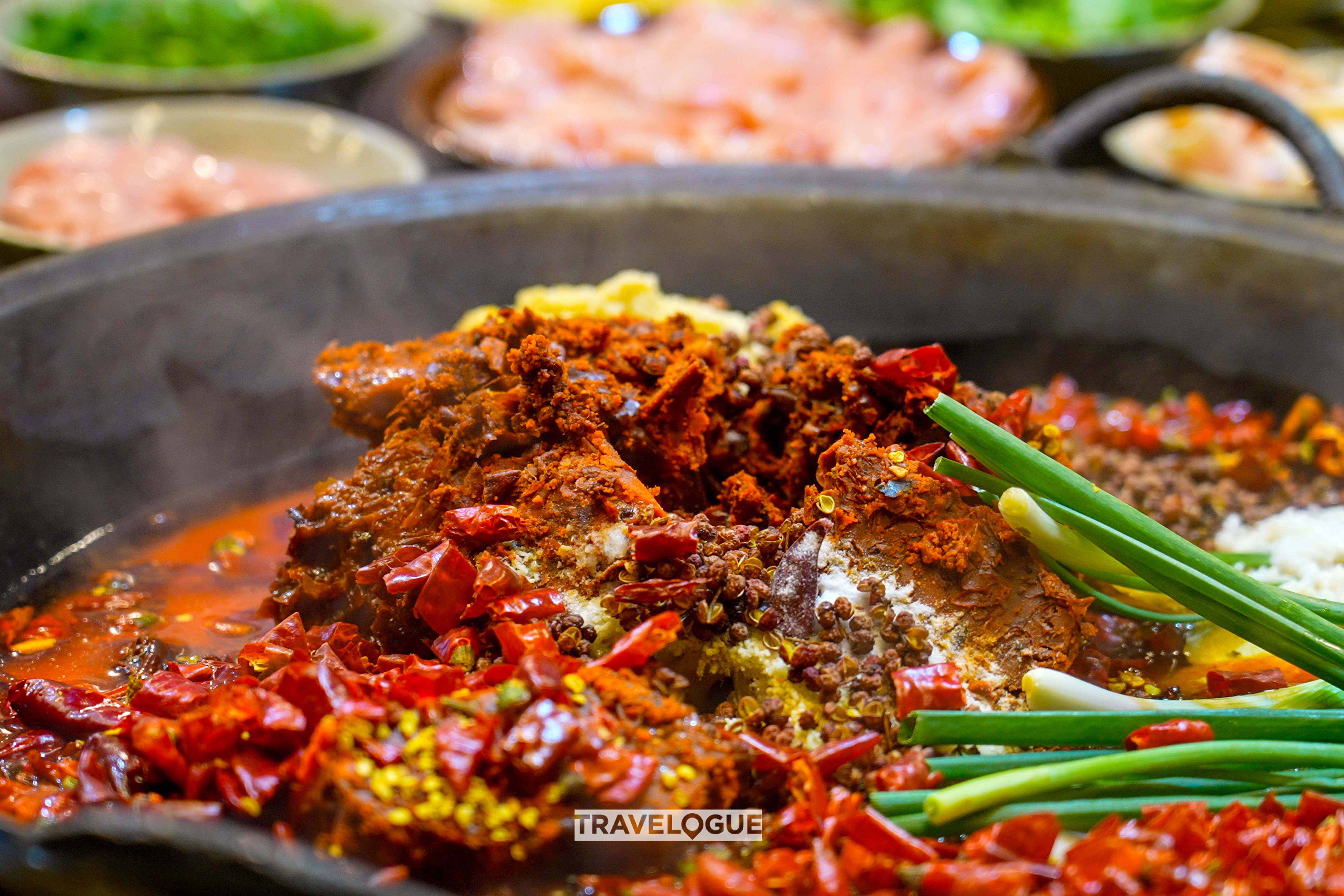 Ingredients are prepared for a Chongqing hotpot. /CGTN