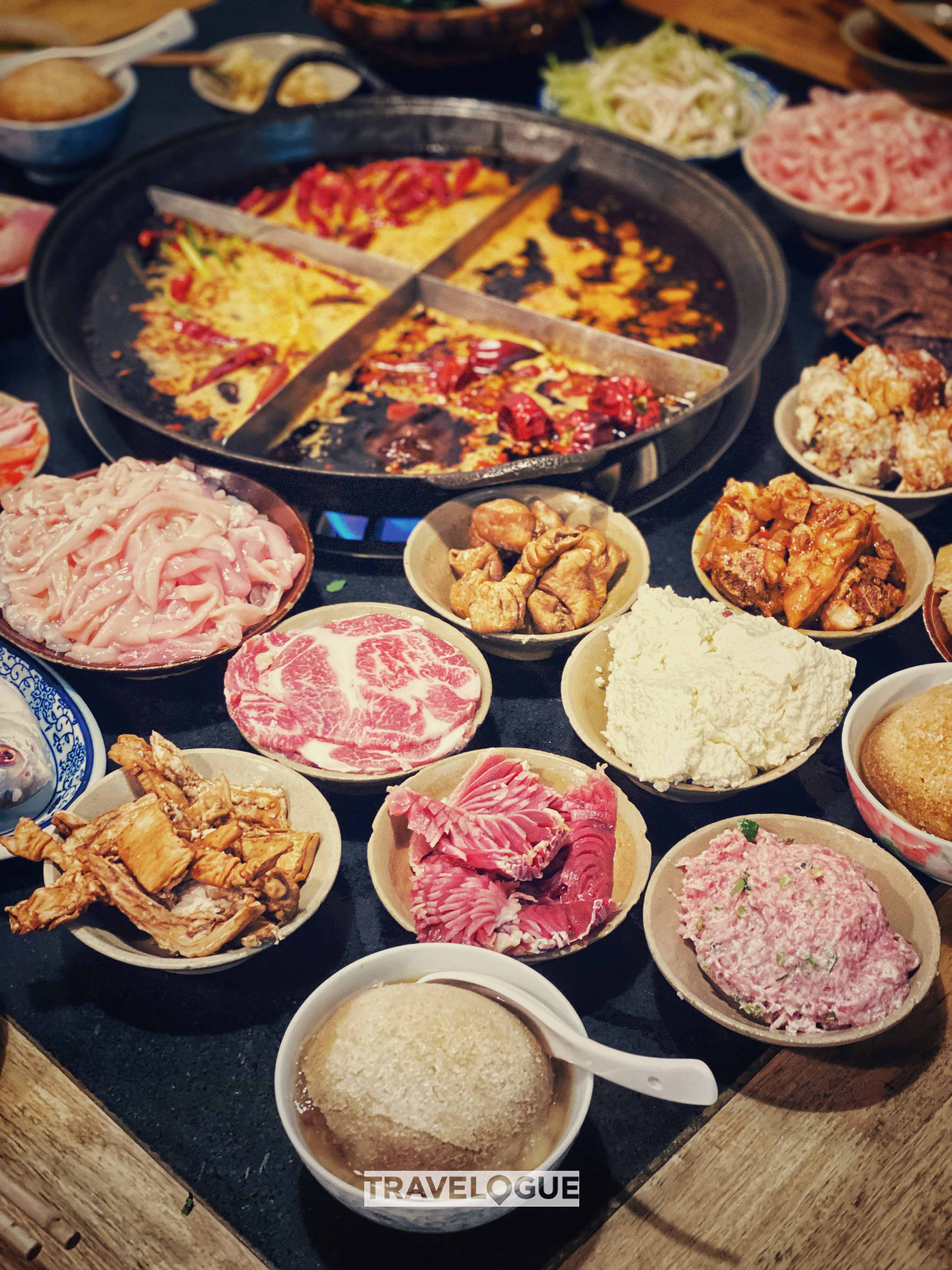 Ingredients are prepared for a Chongqing hotpot. /CGTN