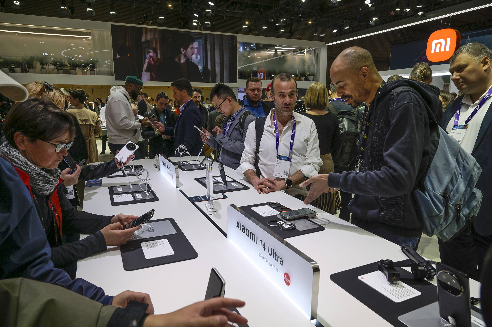 Xiaomi booth at the Mobile World Congress, Barcelona, Spain, February 27, 2024. /CFP