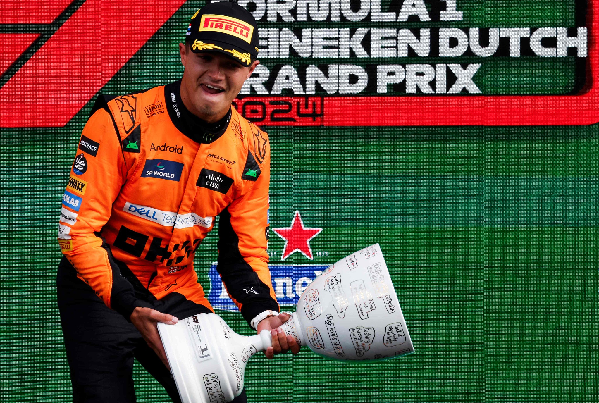 F1 Norris ends Verstappen's unbeaten home run with win at Dutch GP CGTN