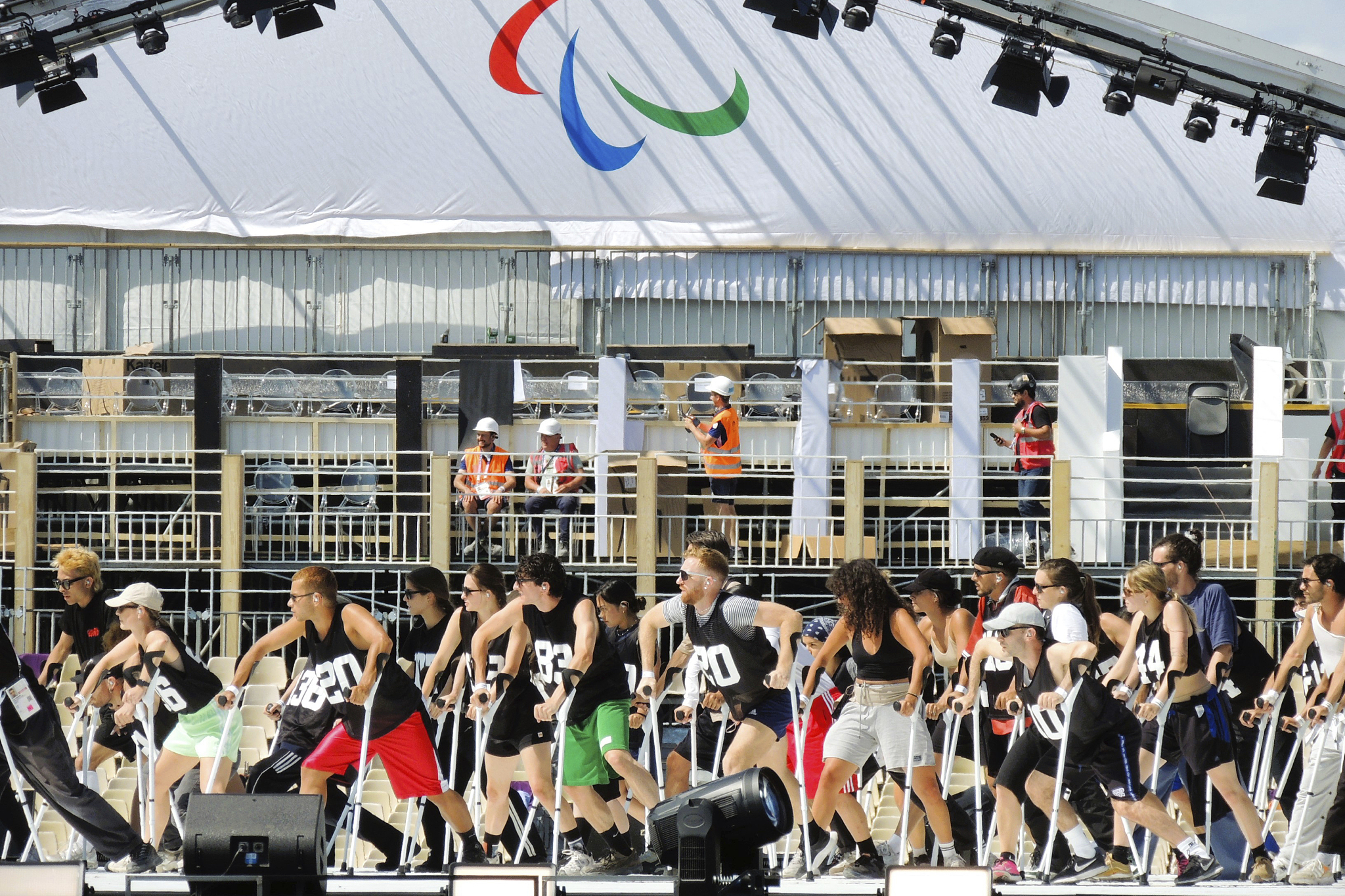 Participants rehearse for the Opening Ceremony of the 2024 Summer Paralympics in Paris, France, August 26, 2024. /CFP