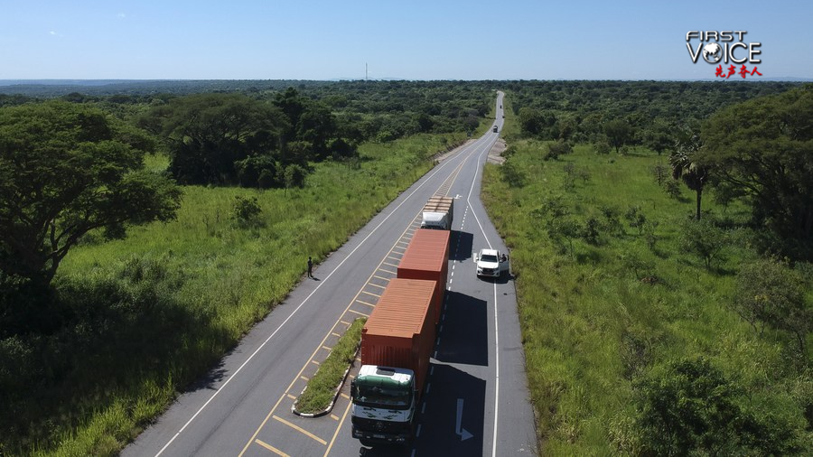 A section of a Chinese-built road inside Murchison Falls National Park in northwest Uganda, May 12, 2024. /Xinhua