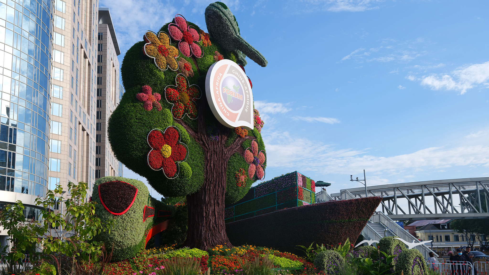 A parterre for the 2024 Beijing summit of the Forum on China-Africa Cooperation is displayed in Beijing, China, August 27, 2024. /CFP