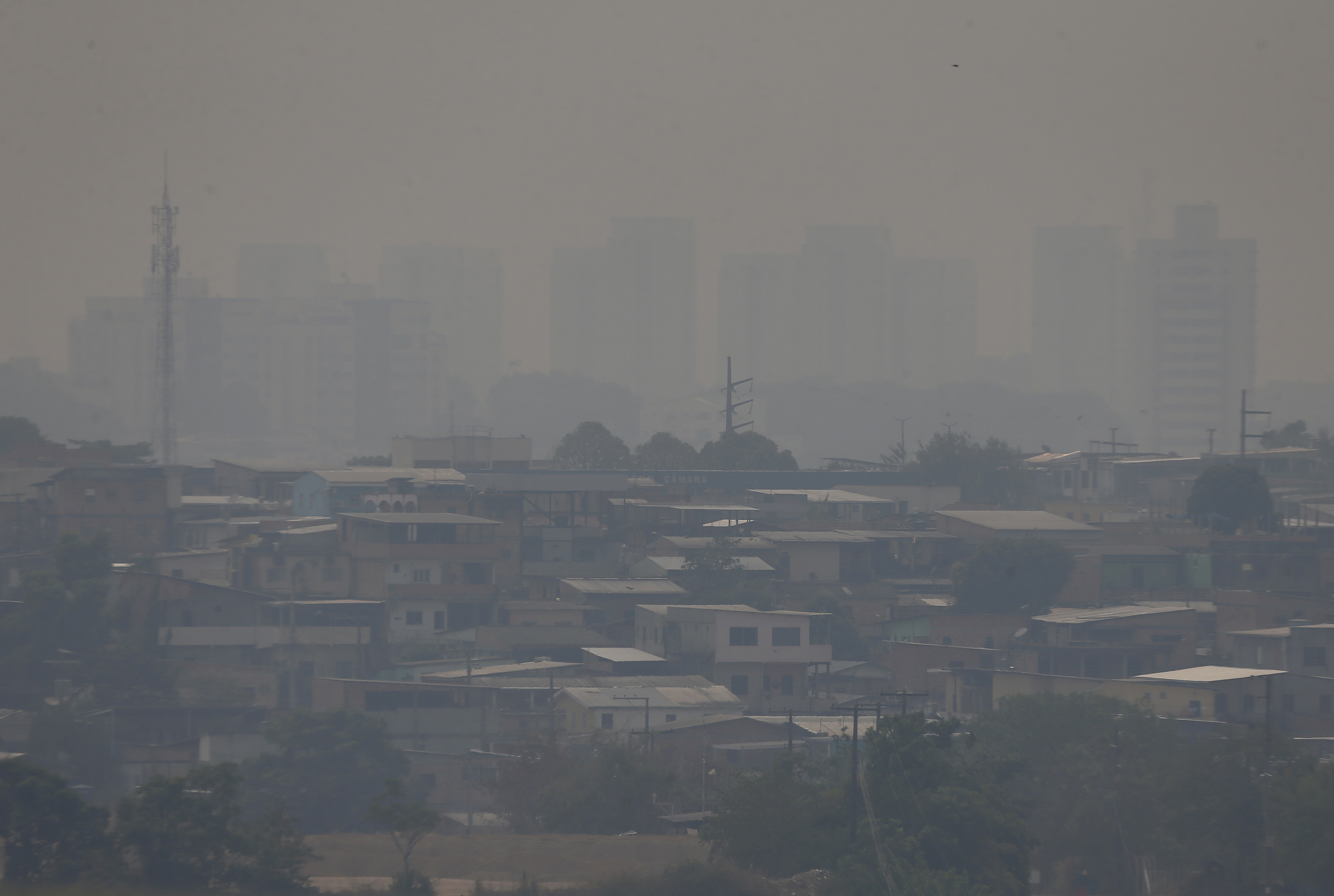 Smoke from wildfires fills the air in Manaus, Amazonas state, Brazil, August 27, 2024. /AP