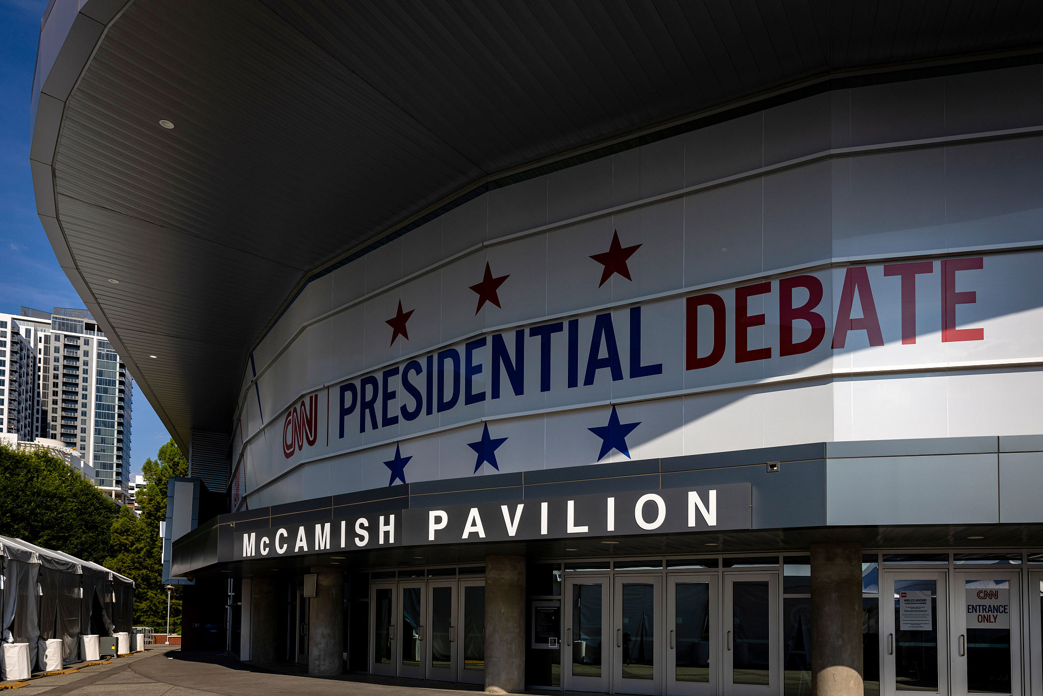 Signage outside of the McCamish Pavilion on the Georgia Institute of Technology campus in Atlanta, Georgia, U.S., June 26, 2024. /CFP