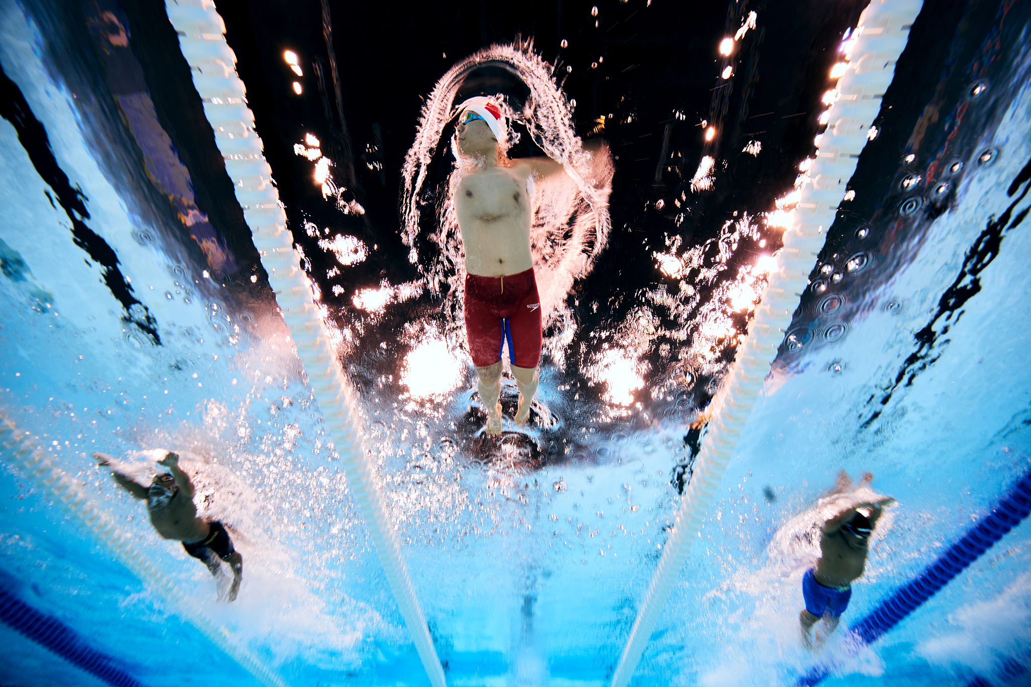 Yang Hong of China competes in the men's 200-meter individual medley SM6 final at the 2024 Summer Paralympic Games in Paris, France, August 30, 2024. /CFP