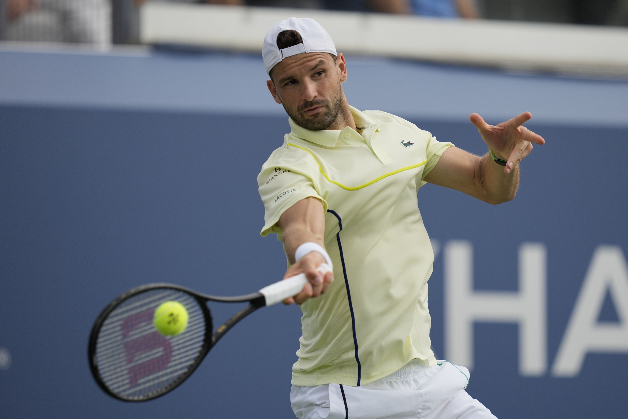 Grigor Dimitrov of Bulgaria competes in the men's singles match against Tallon Griekspoor of the Netherlands at the U.S. Open at the USTA Billie Jean King National Tennis Center in Queens, New York, August 30, 2024. /CFP