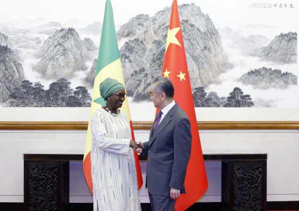 Chinese Foreign Minister Wang Yi (R) meets with Senegal's Foreign Minister Yacine Fall in Beijing, China, September 1, 2024. /CFP