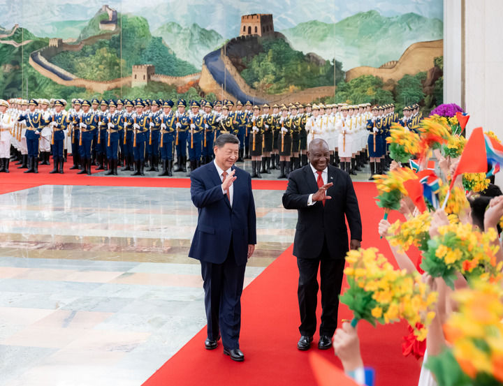 Chinese President Xi Jinping holds a welcome ceremony for South African President Cyril Ramaphosa at the Great Hall of the People in Beijing, capital of China, September 2, 2024. /Xinhua