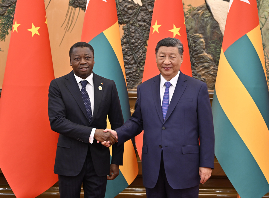 Chinese President Xi Jinping (R) meets with Togolese President Faure Gnassingbe at the Great Hall of the People in Beijing, China, September 2, 2024. /Xinhua