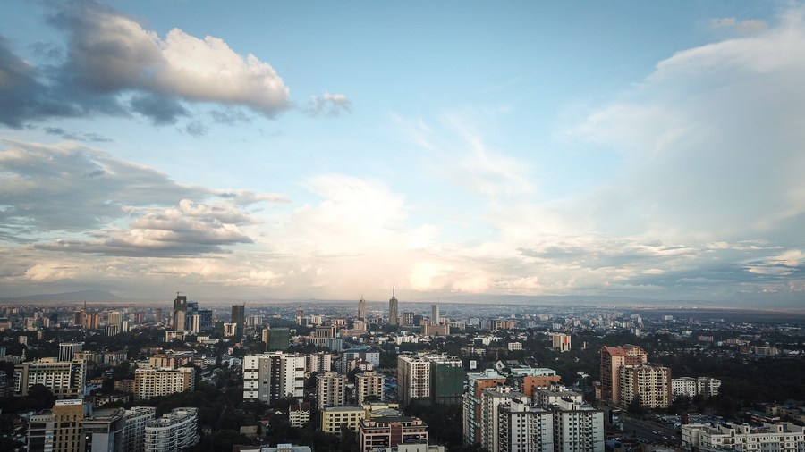 A sunset view in Nairobi, Kenya, April 3, 2024. /Xinhua