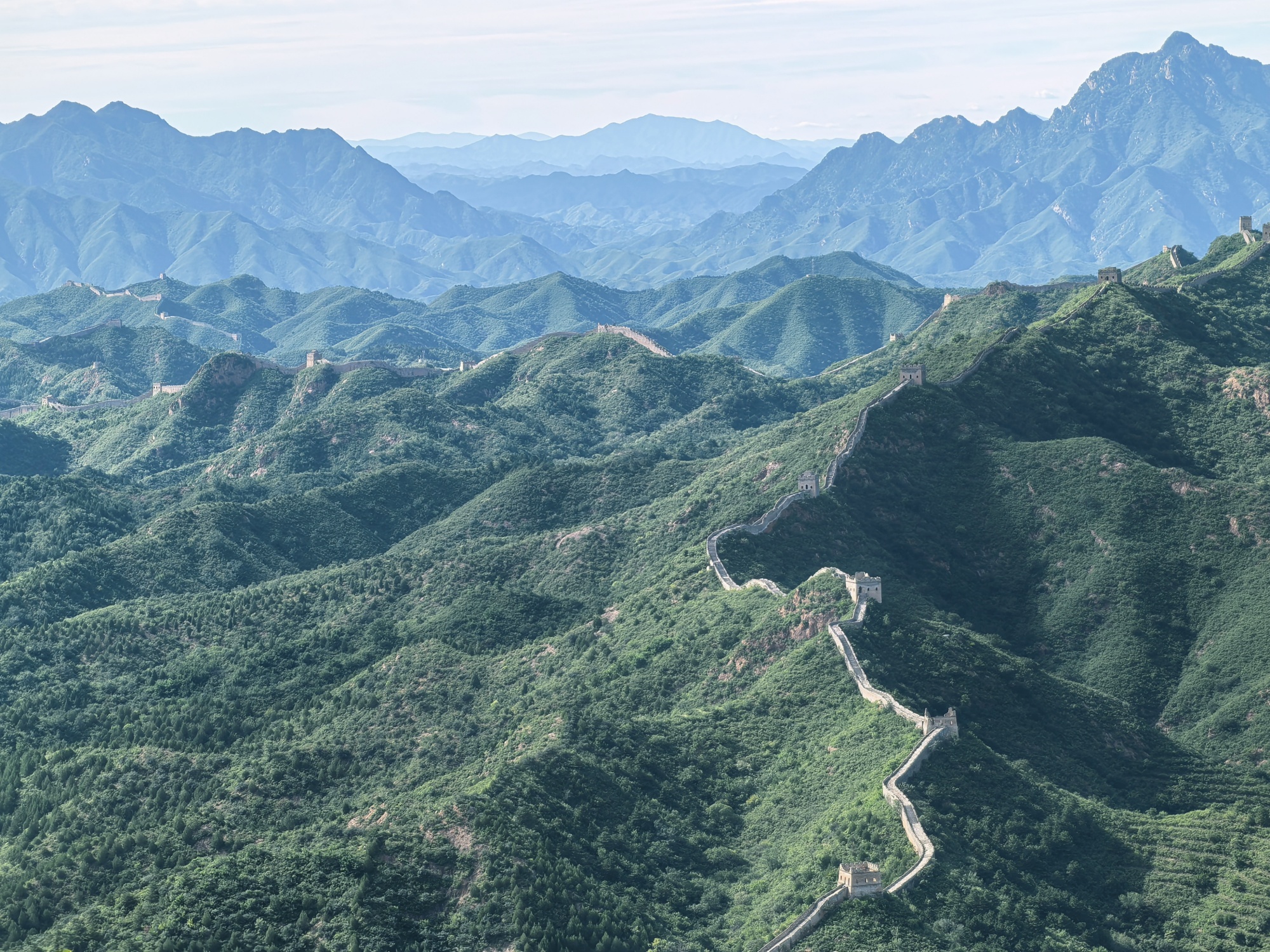 Pemandangan bagian Simatai dari Tembok Besar di pinggiran kota Beijing terlihat dalam foto yang diambil pada tanggal 1 September 2024. /CGTN