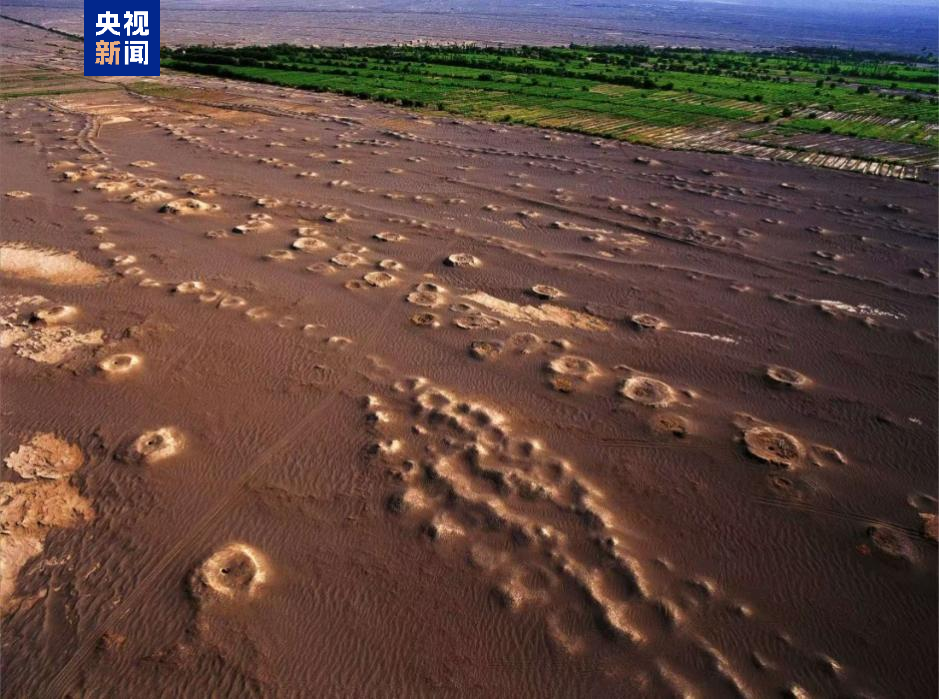 A file photo shows the Karez wells in Turpan, northwest China's Xinjiang Uygur Autonomous Region. /CMG