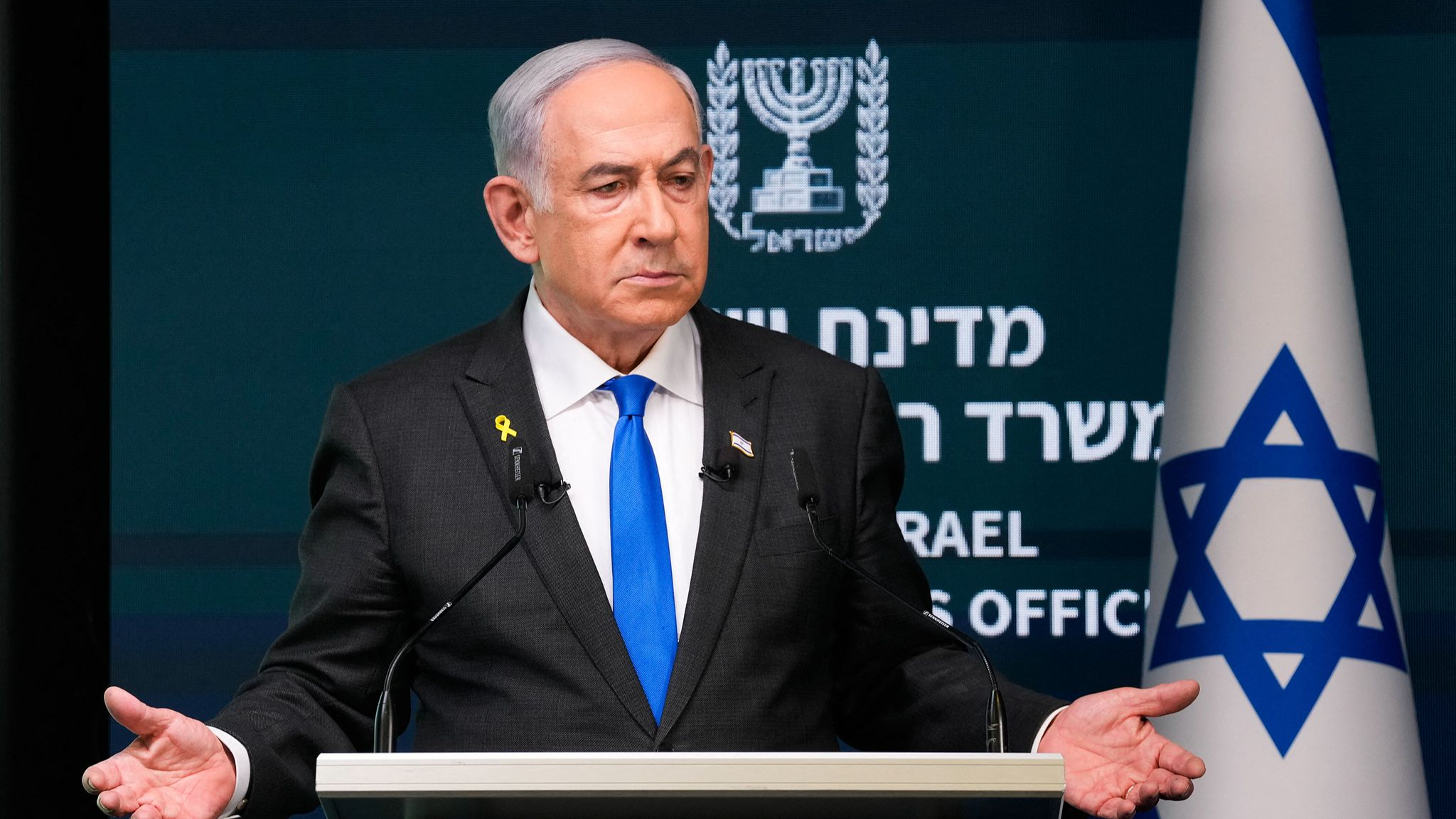 Israeli Prime Minister Benjamin Netanyahu speaks during a news conference in Jerusalem on September 2, 2024. /CFP