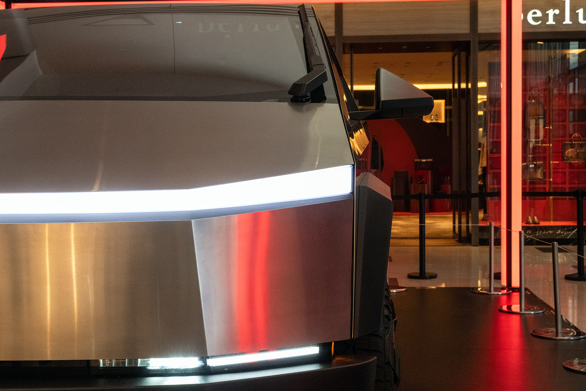 A Tesla Cybertruck on display in China World Trade Center, Bejing, China, February 5, 2024. /CFP