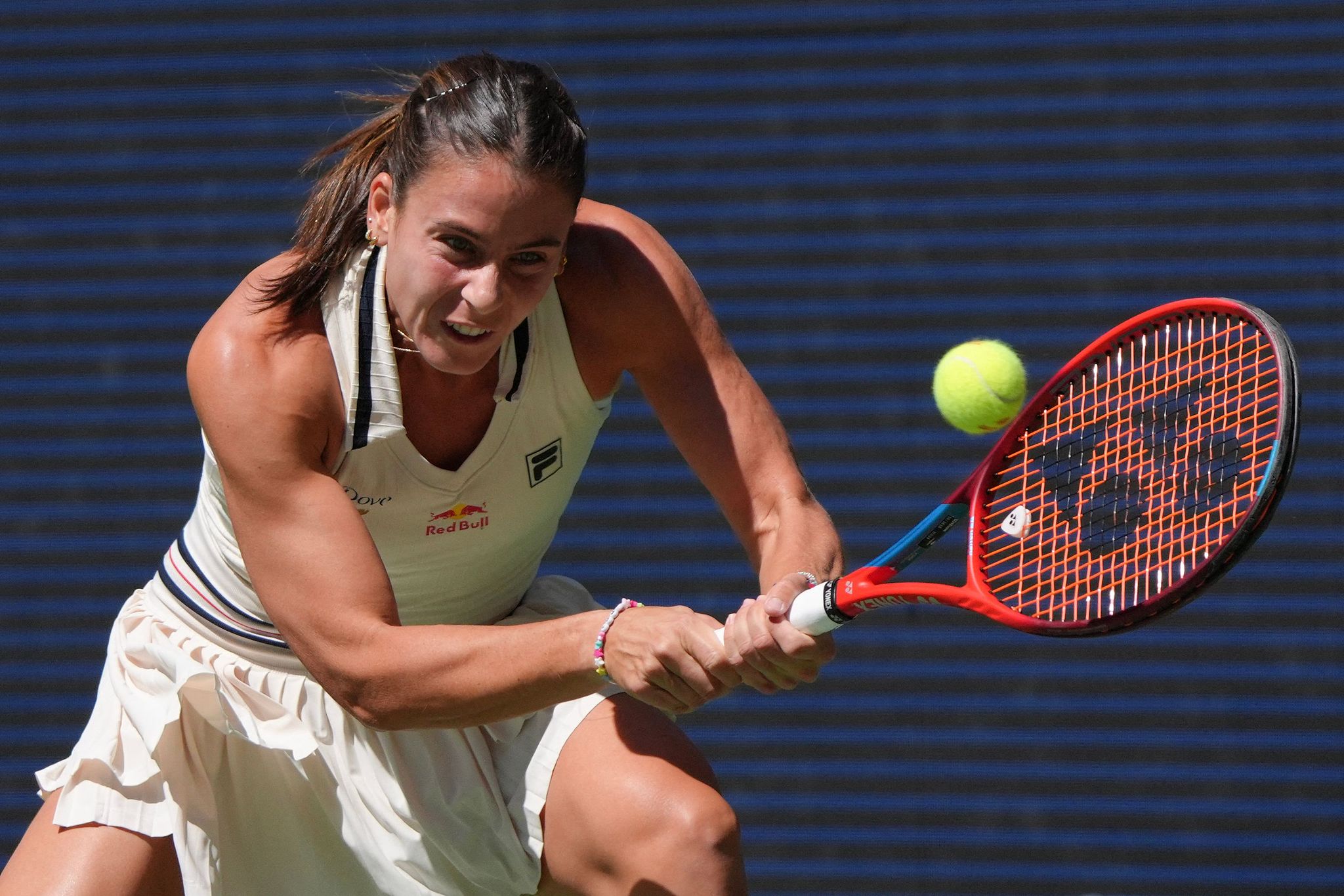 Emma Navarro of the U.S. competes in the women's quarterfinals against Paula Badosa of Spain at the U.S. Open at the USTA Billie Jean King National Tennis Center in Queens, New York, September 3, 2024. /CFP