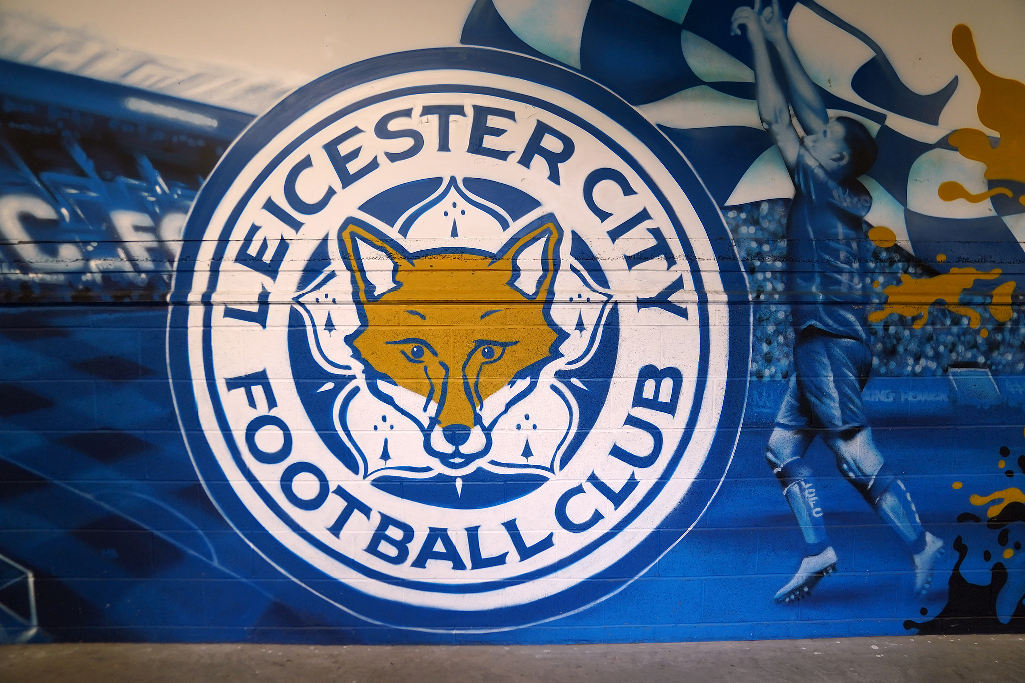 The logo of Leicester City. /CFP