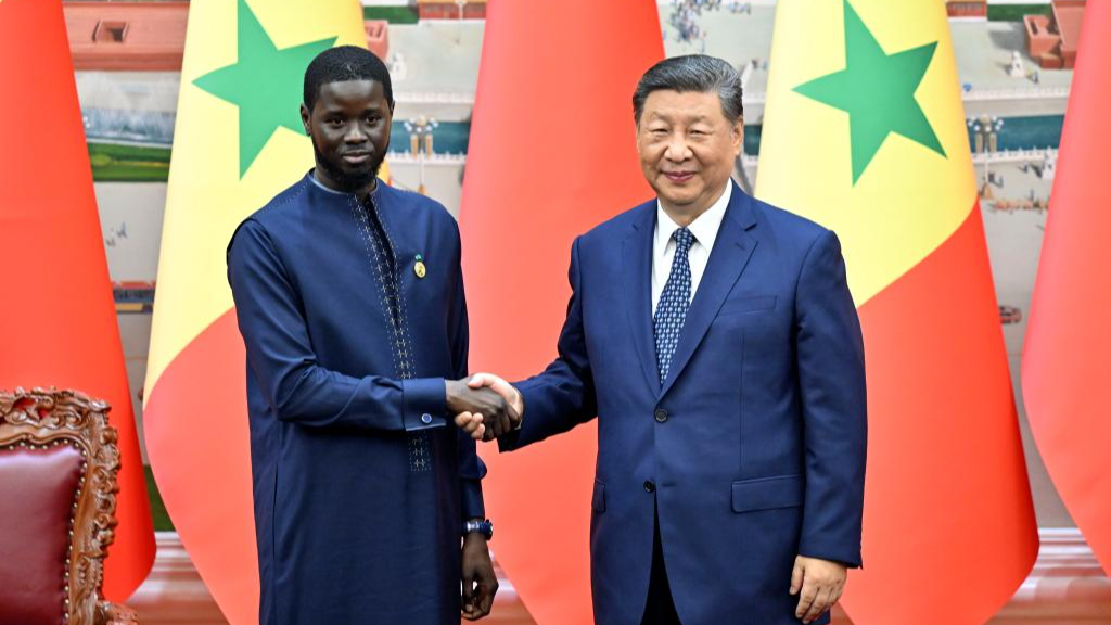 Chinese President Xi Jinping and Senegalese President Bassirou Diomaye Faye attend a signing ceremony of cooperation documents after their talks at the Great Hall of the People in Beijing, capital of China, September 4, 2024. /Xinhua