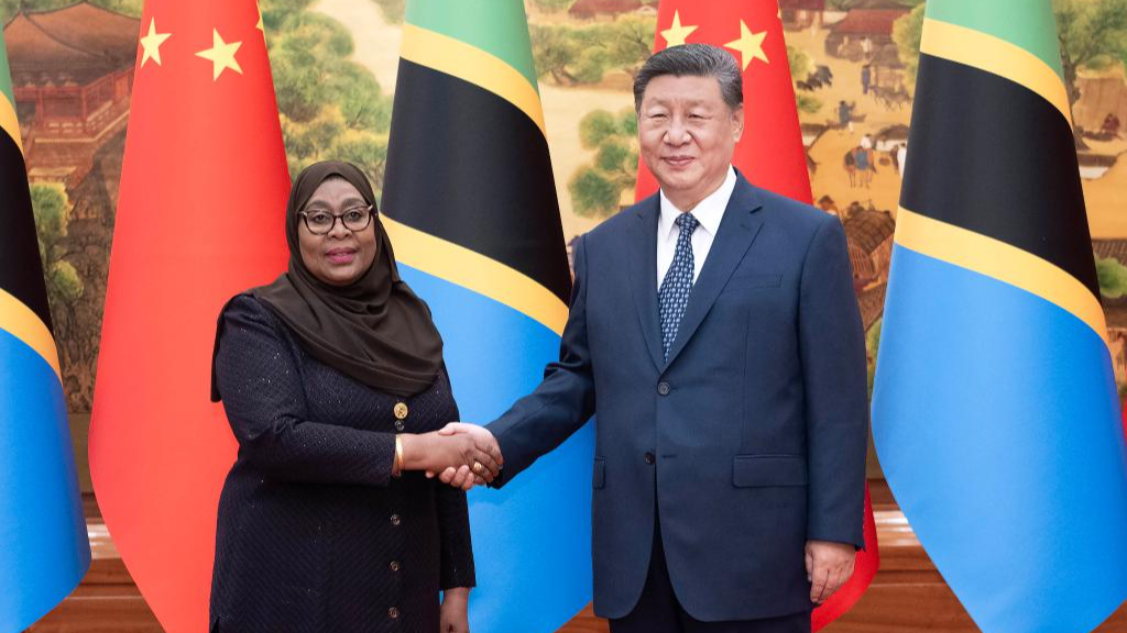 Chinese President Xi Jinping meets with Tanzanian President Samia Suluhu Hassan, who is in Beijing for the 2024 Summit of the Forum on China-Africa Cooperation (FOCAC), at the Great Hall of the People in Beijing, China, September 4, 2024. /Xinhua