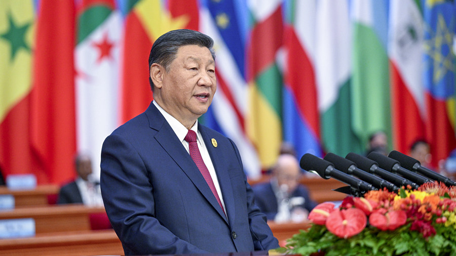 President Xi Jinping delivers a keynote speech at the opening ceremony of the 2024 Summit of the FOCAC in Beijing, China, September 5, 2024. /Xinhua