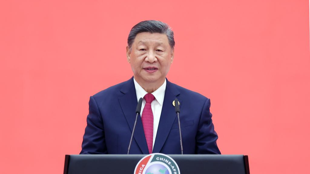 Chinese President Xi Jinping addresses a welcome banquet for international guests attending the 2024 Summit of the Forum on China-Africa Cooperation at the Great Hall of the People in Beijing, China, September 4, 2024. /Xinhua