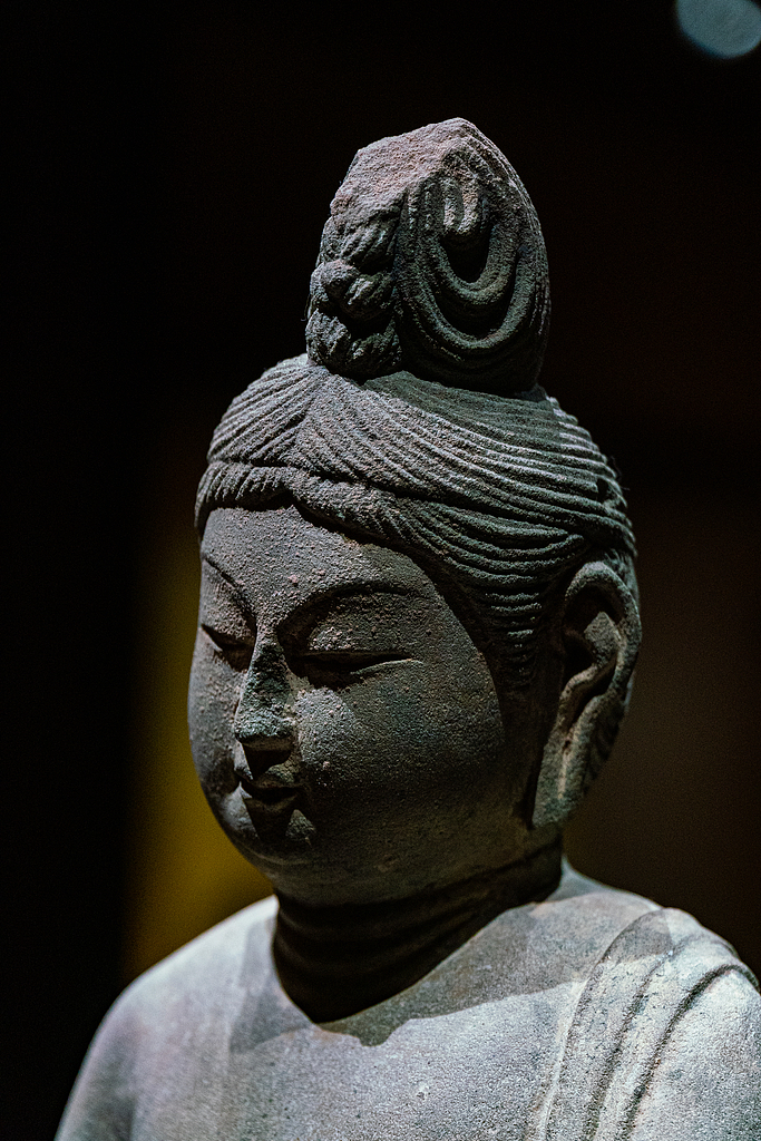 A file photo shows the Bodhisattva statue housed at the Shanxi Museum in north China. /CFP