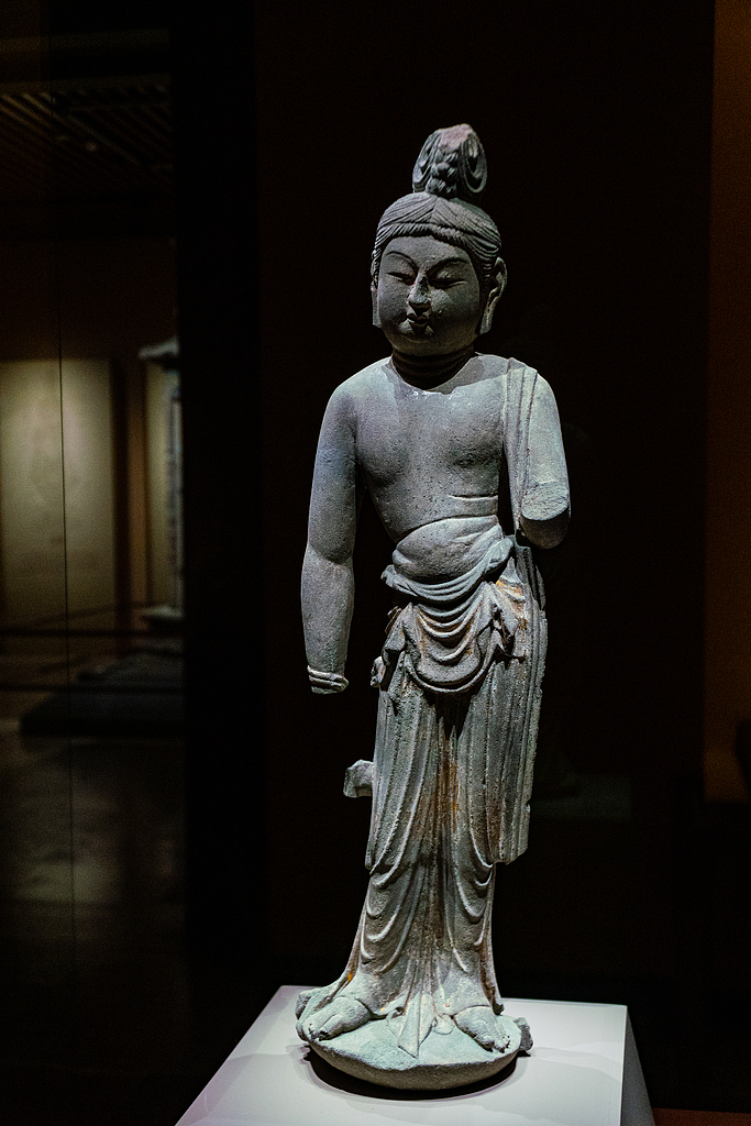 A file photo shows the Bodhisattva statue housed at the Shanxi Museum in north China. /CFP