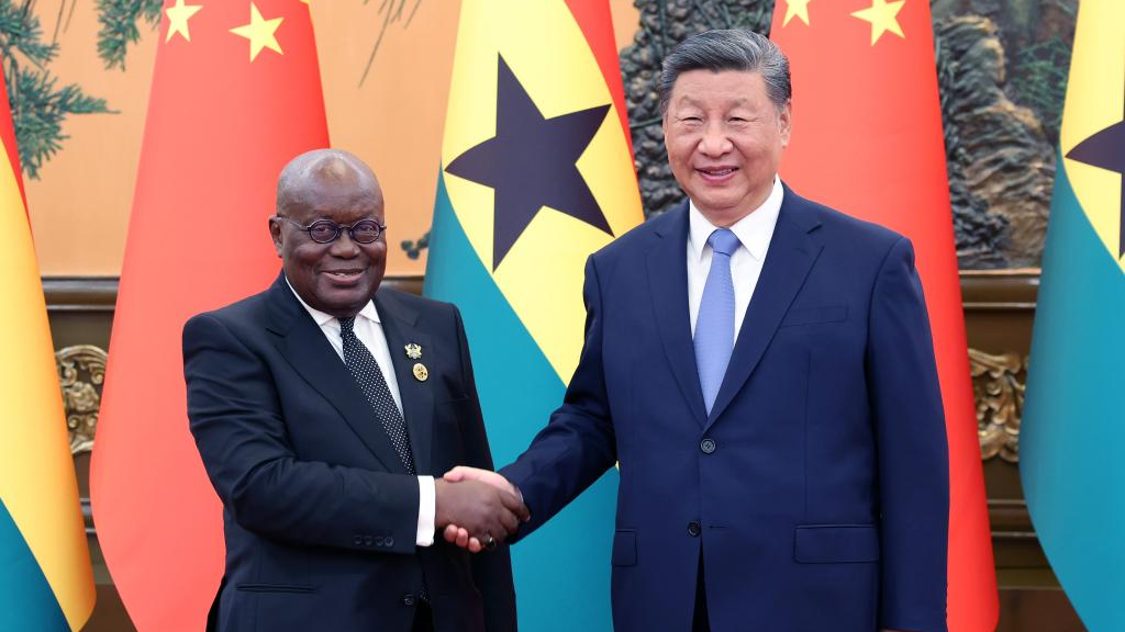 Chinese President Xi Jinping meets with Ghanaian President Nana Addo Dankwa Akufo-Addo at the Great Hall of the People in Beijing, capital of China, September 5, 2024. /Xinhua