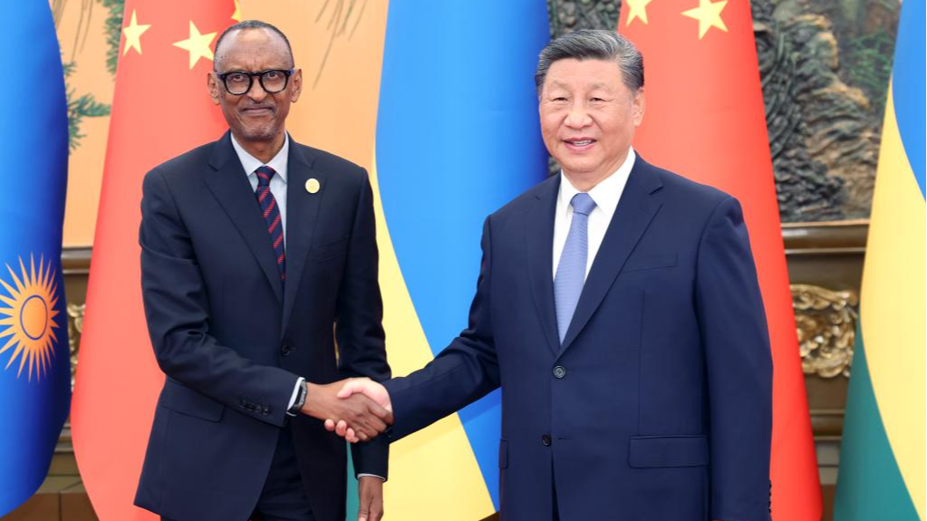 Chinese President Xi Jinping meets with Rwandan President Paul Kagame at the Great Hall of the People in Beijing, capital of China, September 5, 2024. /Xinhua