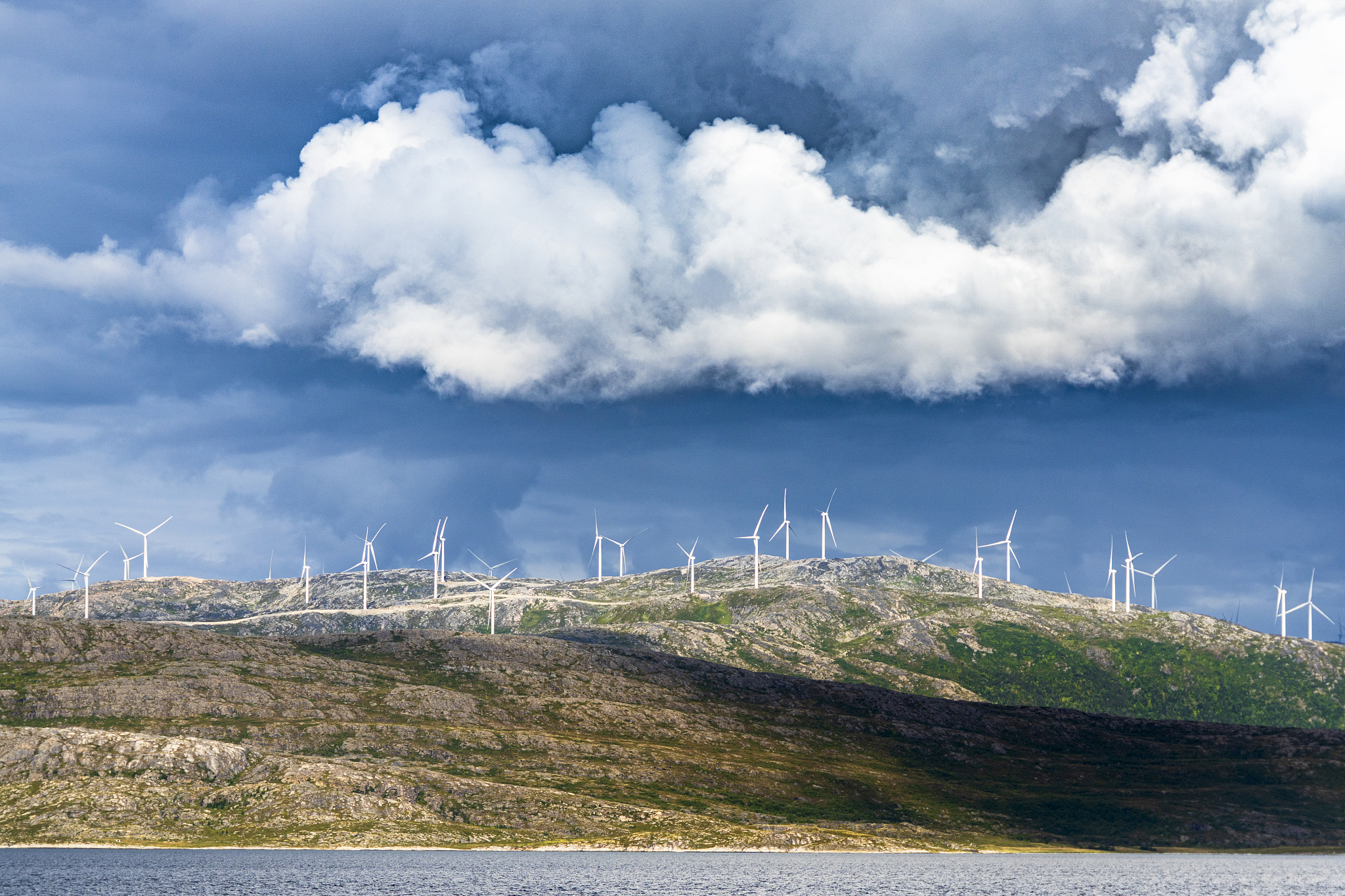 Wind turbines harnessing renewable energy in Norway. /CFP