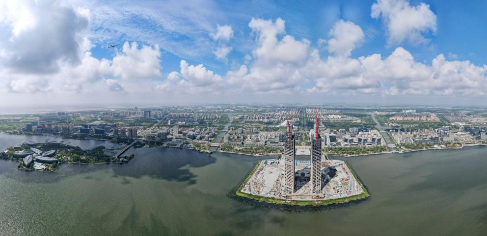 A view of the Lingang new area of the China (Shanghai) Pilot Free Trade Zone in east China's Shanghai, Septemper 6, 2023. /Xinhua