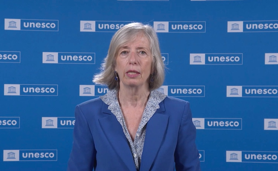 UNESCO Assistant Director-General for Education Stefania Giannini addresses Tsinghua Higher Education Forum in Beijing, China, August 30, 2024. /Tsinghua University