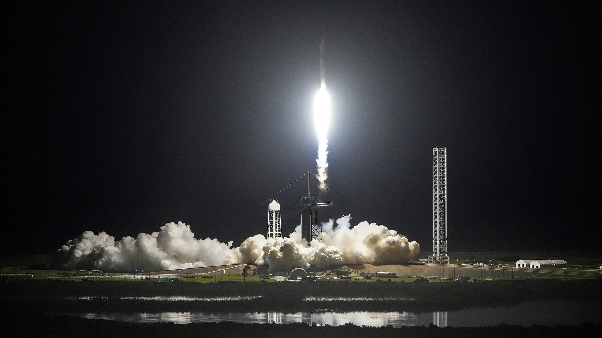 A SpaceX Falcon 9 rocket with a crew of four lifts off from the Kennedy Space Center in Cape Canaveral, Florida, U.S., September 10, 2024. /CFP