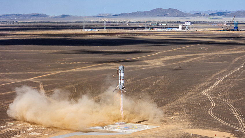 China's commercial rocket company, LandSpace, successfully conducted a 10-kilometer vertical takeoff and vertical landing (VTVL) test at the Jiuquan Satellite Launch Center in northwest China, September 11, 2024. /CFP