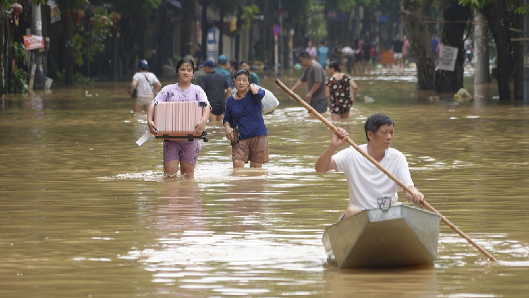 Parts of Hanoi Still Underwater Following Landslides in Northern Vietnam