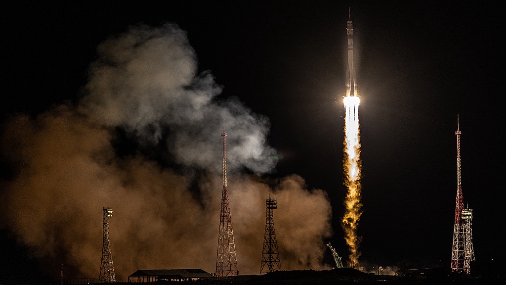 The Soyuz-2.1a rocket with the Soyuz MS-26 spacecraft lifts off from the Baikonur Cosmodrome to the ISS, September 11, 2024. /CFP