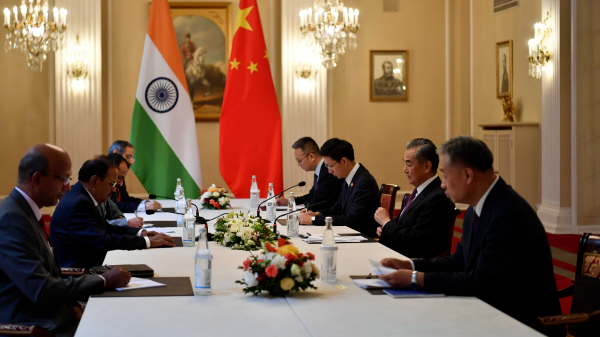 Wang Yi, director of the Office of the Central Commission for Foreign Affairs, held talks with India's National Security Advisor Ajit Doval, St. Petersburg, Russia, September 12, 2024. /Chinese Foreign Ministry