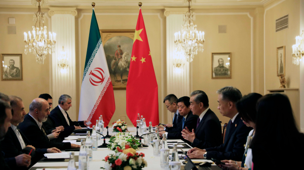 Wang Yi, a member of the Political Bureau of the Communist Party of China Central Committee and director of the Office of the Central Commission for Foreign Affairs, meets with Secretary of Iran's Supreme National Security Council Ali Ahmadian in Russia's St. Petersburg, September 12, 2024. /China's Foreign Ministry