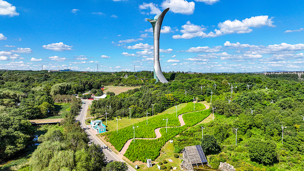 Live: View of Expo Garden in Shenyang, host of Mid-Autumn Festival Gala