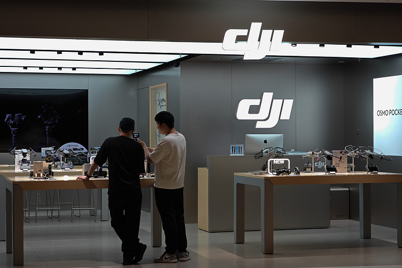 A DJI drone store in Xuhui District, east China's Shanghai, July 22, 2024. /CFP