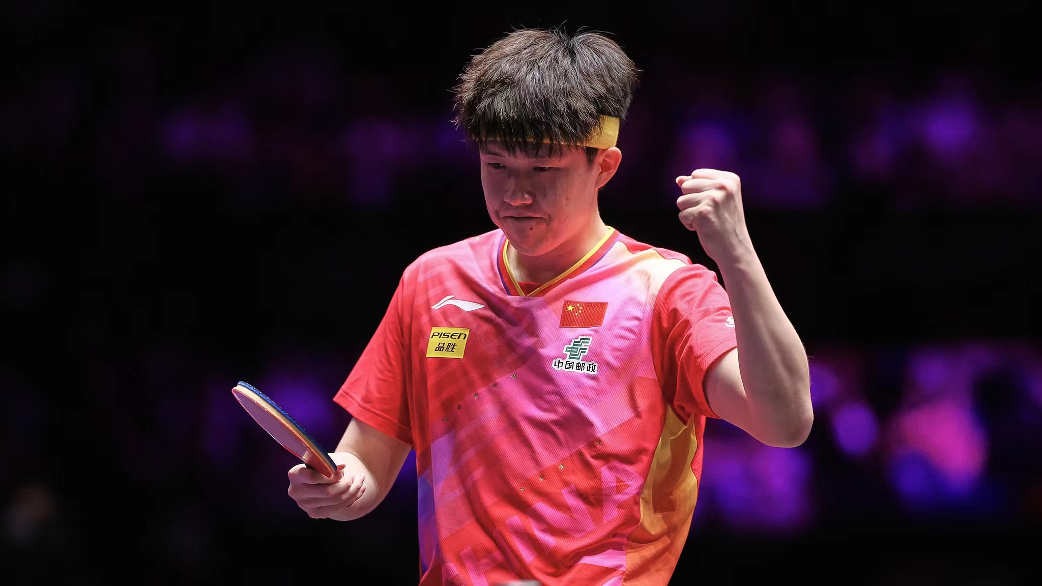 Wang Chuqin of China competes against Cho Dae-seong of South Korea in the men's singles quarterfinals at the World Table Tennis Champions Macao in China's Macao Special Administrative Region, September 13, 2024. /CFP