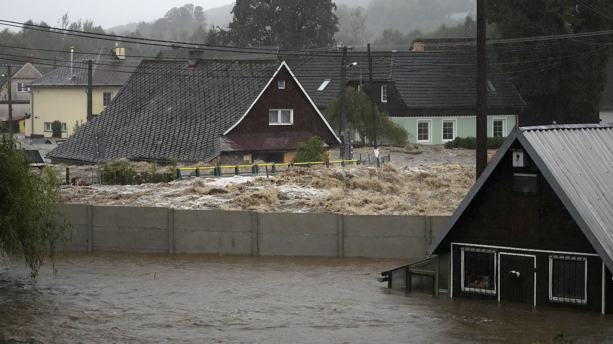 Flooded houses in Jeseník, Czech Republic, September 15, 2024. /CFP